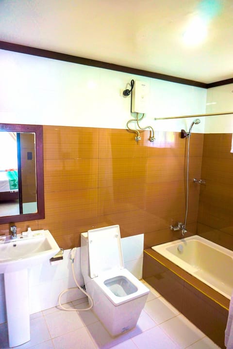 Family Room | Bathroom | Shower, free toiletries, bidet, towels