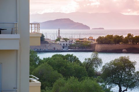 view to the Sabionarra Rampart & the lighthouse