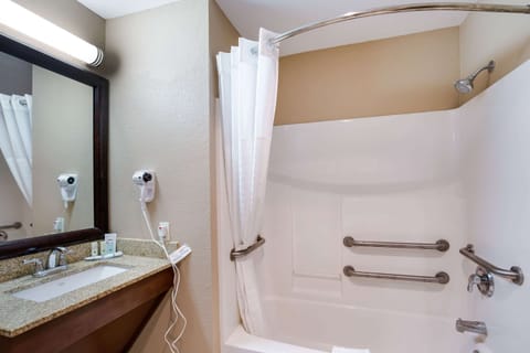 Room, 1 Queen Bed, Accessible, Non Smoking | Bathroom | Combined shower/tub, free toiletries, hair dryer, towels