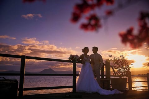 Outdoor wedding area