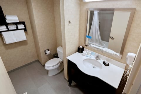 One King Studio Sofabed | Bathroom | Hair dryer, towels