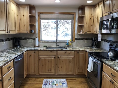Kitchen with granite counter tops