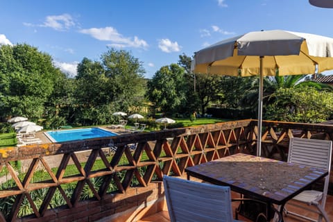 Romantic Apartment, 1 Double Bed, Terrace, Pool View | Terrace/patio