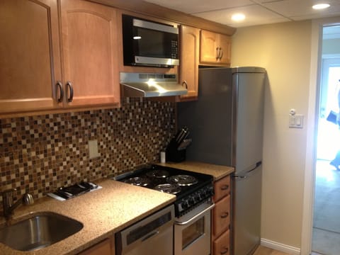 Superior Suite, 1 Bedroom | Private kitchen | Fridge, microwave, oven, stovetop