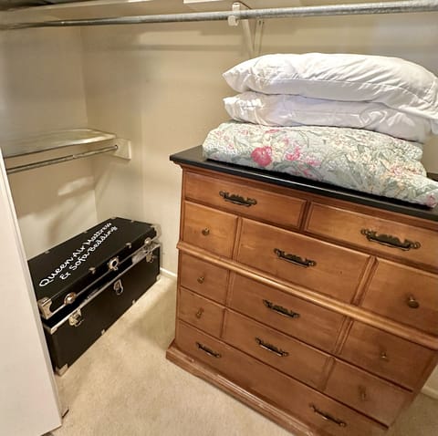 Air mattress in queen/bunk front bedroom.