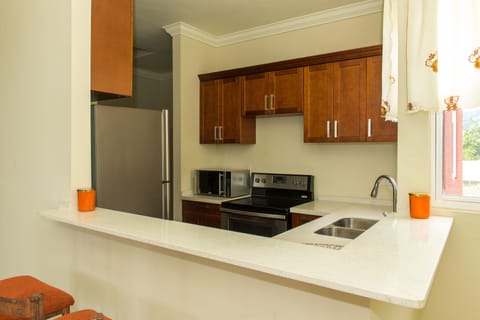 City Duplex, 2 Bedrooms | Private kitchen | Full-size fridge, microwave, oven, stovetop