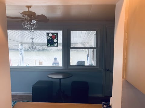 sunroom overlooking canal, watching birds, ducks, tortoise, canoeing, boating