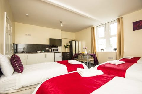 Executive Studio, Multiple Beds | Iron/ironing board, free WiFi, bed sheets