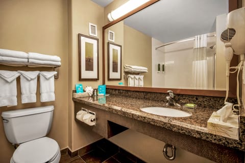 Suite, 1 Bedroom | Bathroom | Combined shower/tub, free toiletries, hair dryer, bathrobes