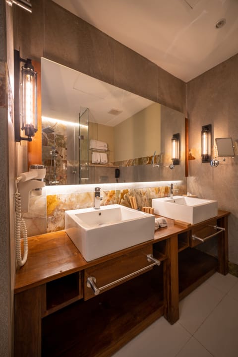 Garden Suite with Plunge Pool | Bathroom | Shower, rainfall showerhead, eco-friendly toiletries, hair dryer