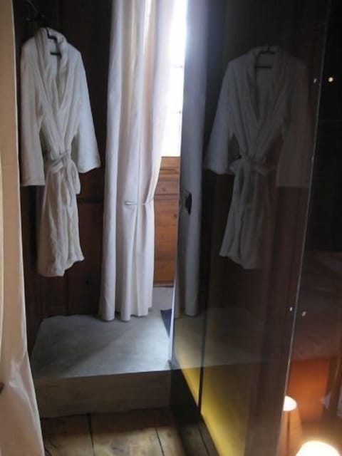 Shower, free toiletries, hair dryer, bathrobes