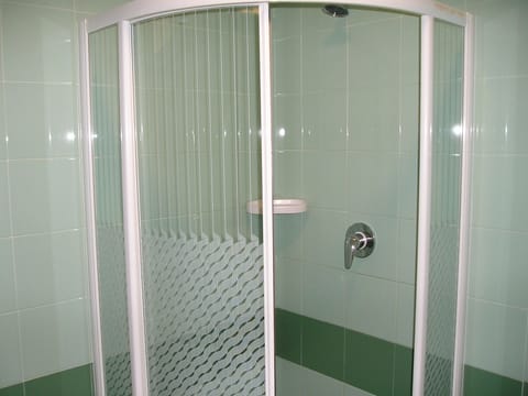 Shower, free toiletries, hair dryer, bidet