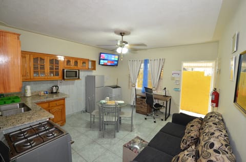 Traditional Apartment, 1 Queen Bed, Non Smoking | Living area | 45-inch flat-screen TV with cable channels, TV, Netflix