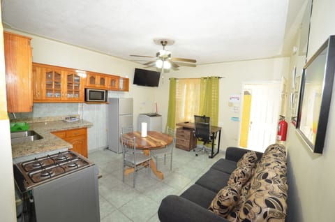 Traditional Apartment, 1 Queen Bed, Non Smoking | Living area | 45-inch flat-screen TV with cable channels, TV, Netflix