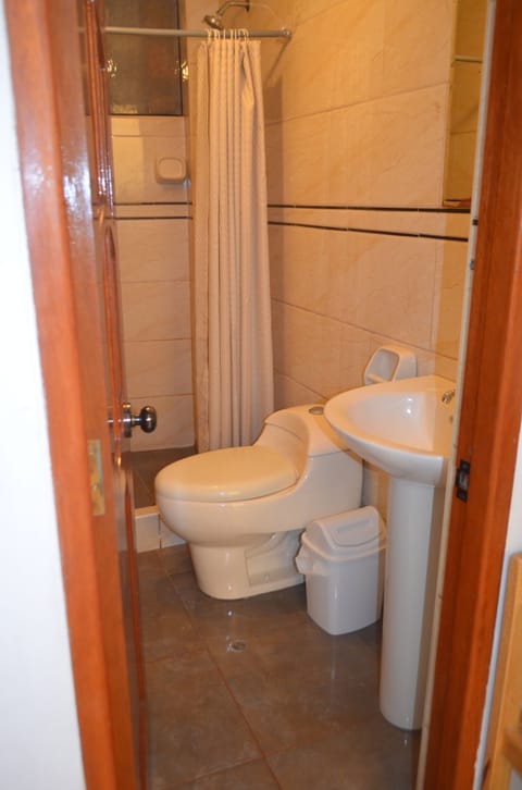 Double Room, Multiple Beds, Private Bathroom (Margarita) | Bathroom | Shower, hair dryer, towels