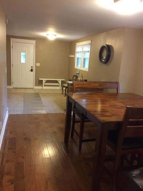 entry and dining area