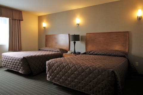 Suite, 2 Queen Beds, Jetted Tub | Desk, blackout drapes, free WiFi, bed sheets