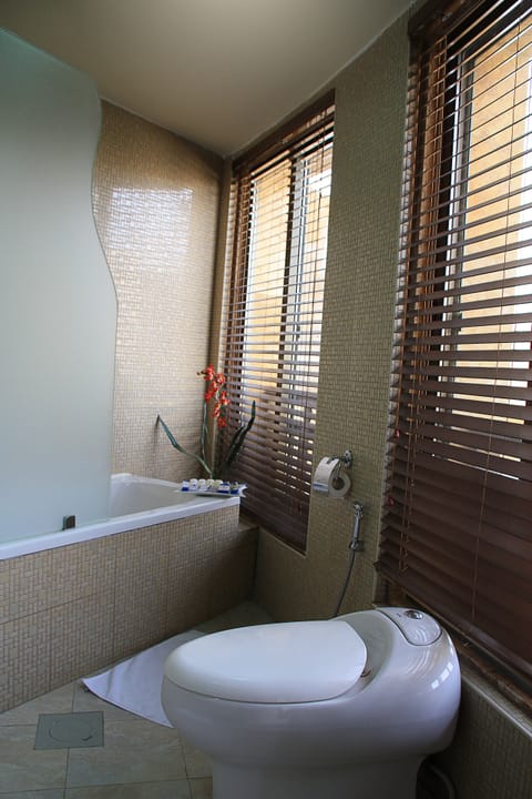 Junior Suite | Bathroom | Hair dryer, bidet, towels, soap