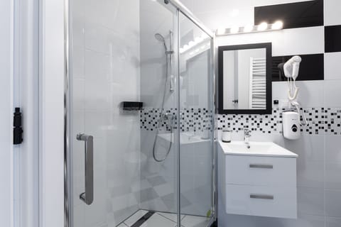 Apartment Plus (101) | Bathroom | Shower, hair dryer, towels