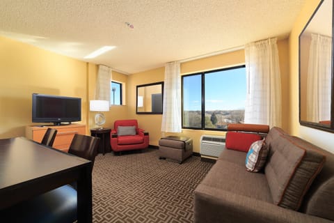 Suite, 2 Bedrooms | Living area | 32-inch Smart TV with cable channels, TV, Netflix