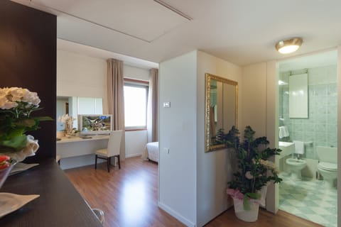 32-inch flat-screen TV with satellite channels, TV