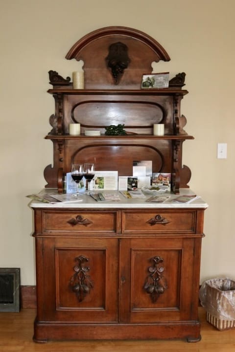 Victorian buffet has many brochures for information  in the game room.