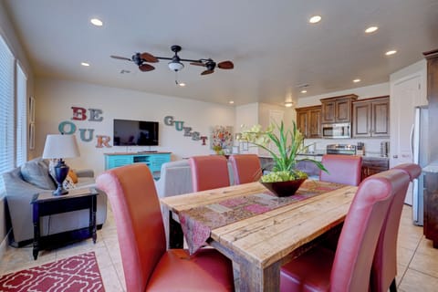 Large open concept kitchen and living area