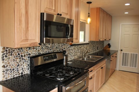 Newly remodeled kitchen with all essentials stocked