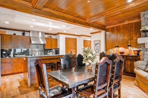 Entertain and enjoy meals together at the dining room table.