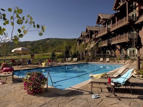 Enjoy lounging by the pool in the summer months.