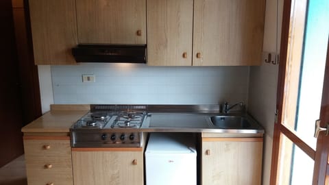 Studio, Terrace | Private kitchenette | Full-size fridge, stovetop, cookware/dishes/utensils