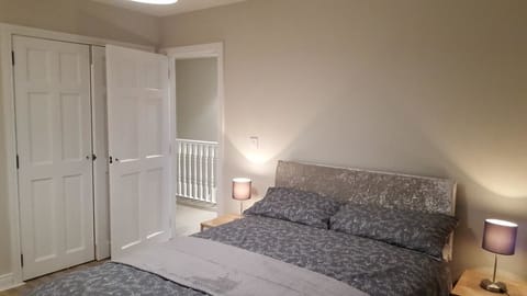 Desk, laptop workspace, blackout drapes, free WiFi