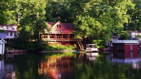 The "LODGE ON BEAUTIFUL GREY LOG COVE."