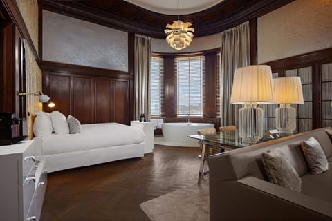 Presidential Suite, River View | In-room safe, desk, blackout drapes, iron/ironing board