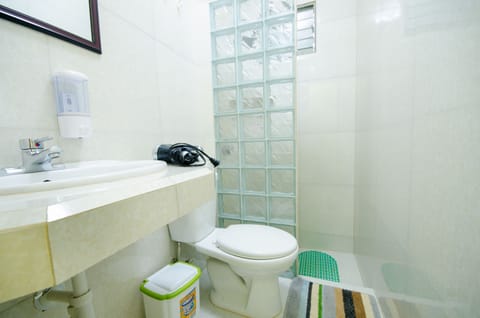 Classic Double Room, 2 Double Beds, Private Bathroom, Mountain View | Bathroom shower