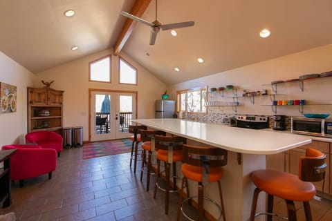 Kitchen and dining room. 