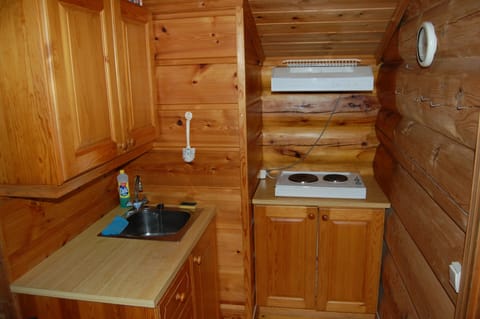 Basic Cottage, 1 Bedroom | Private kitchen | Full-size fridge, oven, stovetop, coffee/tea maker