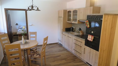 Deluxe Apartment | Private kitchenette | Fridge, microwave, oven, stovetop