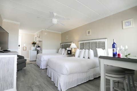 Standard Room, 2 Double Beds, Non Smoking, Ocean View | Blackout drapes, iron/ironing board, bed sheets, wheelchair access