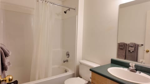 Room with Queen Bed Non Smoking (Non Pet Friendly) | Bathroom | Combined shower/tub, free toiletries, towels