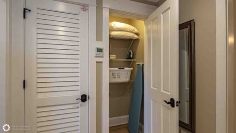 The upstairs laundry closet...