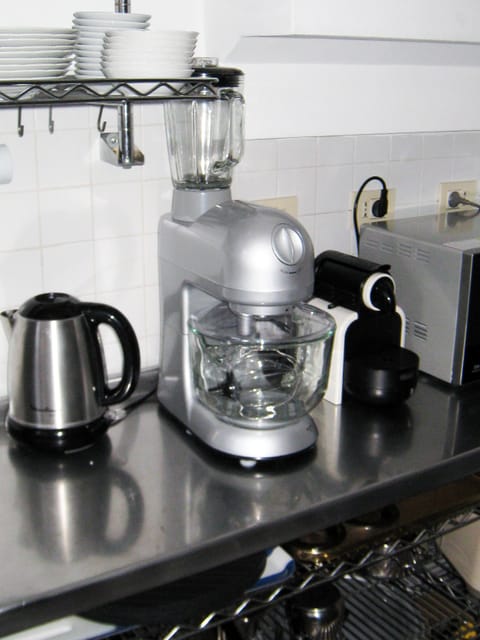 a fully equipped kitchen