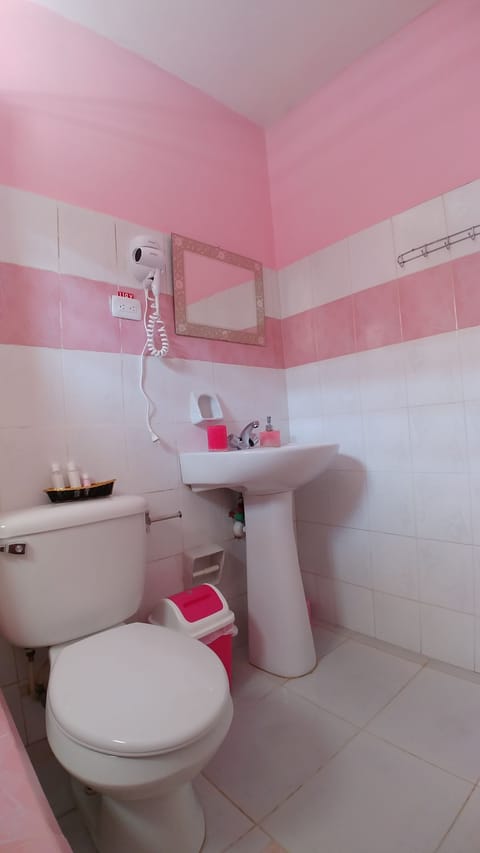 Classic Quadruple Room, 2 Double Beds, Garden View | Bathroom | Separate tub and shower, deep soaking tub, rainfall showerhead