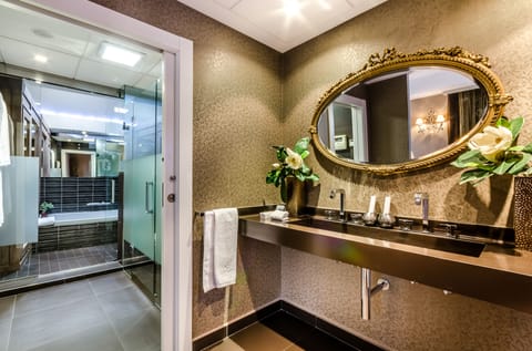 Suite | Bathroom | Free toiletries, hair dryer, bathrobes, slippers