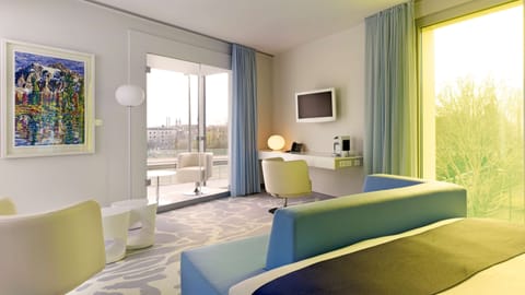 Suite, 1 Bedroom (Corner Art) | Hypo-allergenic bedding, minibar, in-room safe, desk