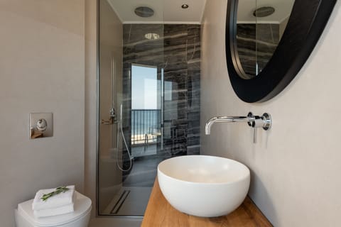 Standard Double or Twin Room, Balcony, Sea View | Bathroom | Shower, free toiletries, hair dryer, towels