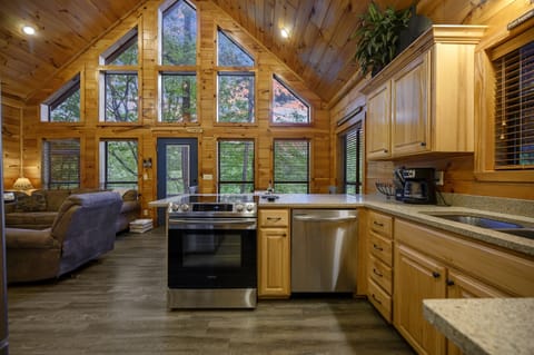 Fully stocked kitchen with full-size appliances