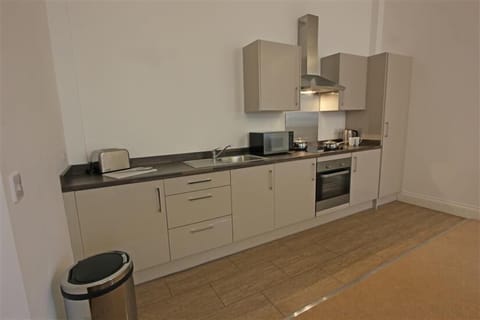 2-Bedroom Luxury Apartment | Private kitchen | Full-size fridge, microwave, oven, stovetop