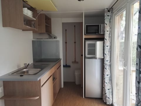 Mobile Home (Evo 29) | Private kitchenette | Fridge, microwave, stovetop, espresso maker