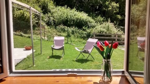 The view of the garden from the main bedroom